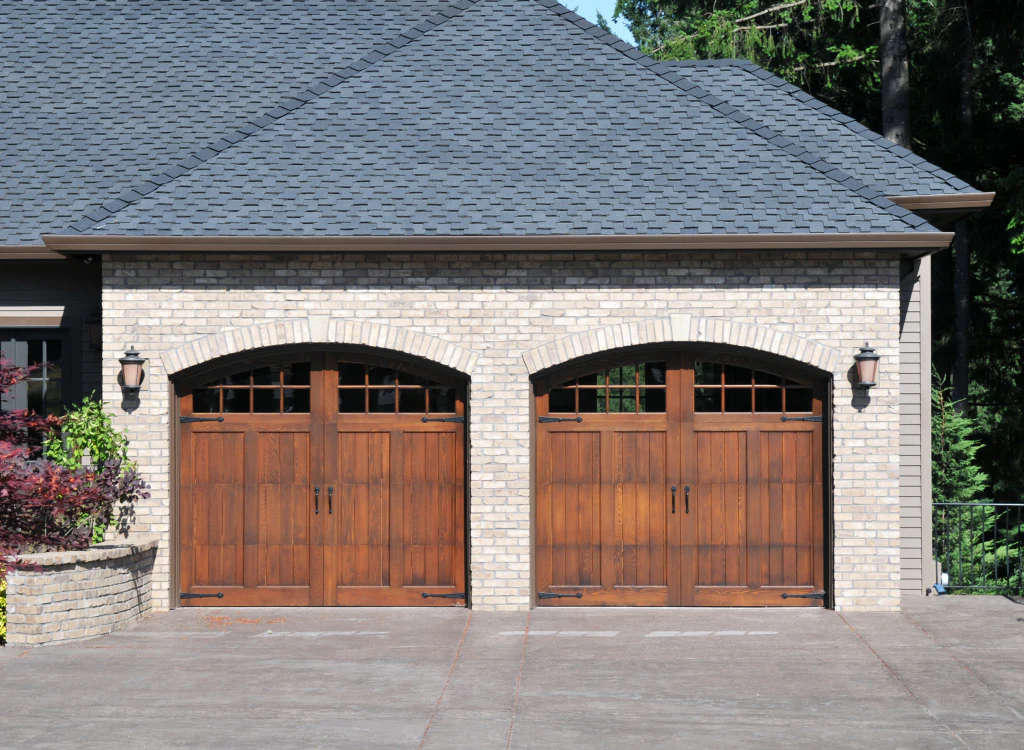 exterior view of garage doors